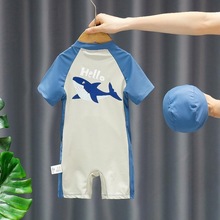 男童连体泳衣2024新款婴儿童泳衣裤夏季3岁男孩宝宝温泉泳装2