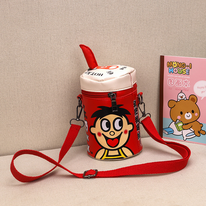 新款夏日小清新旺仔牛奶小背包单肩斜挎包包个性零食包包休闲包包