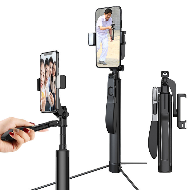 popular a21 bluetooth selfie stick retractable tripod handheld anti-shake stable camera fill light live broadcast artifact