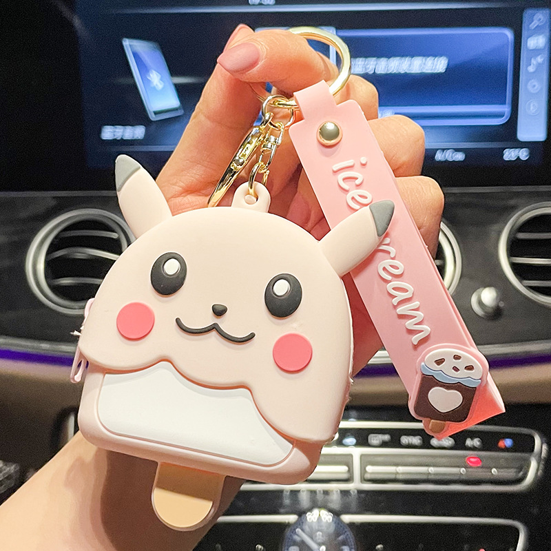 Cartoon Anime Coin Purse Key Chain Creative Cartoon Small Wallet Key Pendants Bag Mini Pendant Key Ring