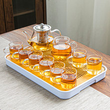 耐热玻璃功夫茶具套装家用办公泡茶器透明茶杯带把红茶过滤花茶壶