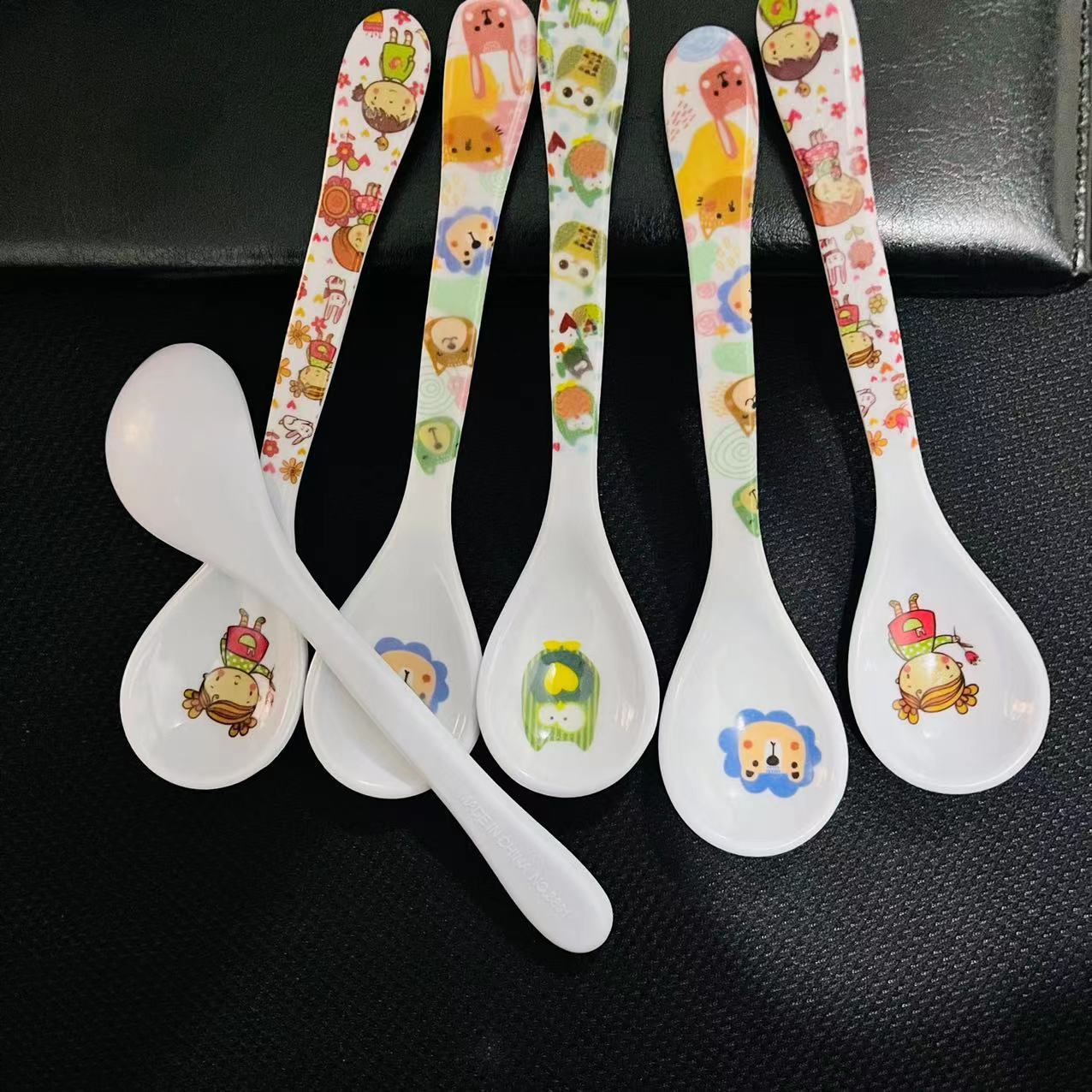 8891 Children Spoon Melamine Spoon Long Handle Spoon with Hook Spoon Flat-Bottom Spoon Spicy Hot Spoon Soup Spoon Spoon Spoon One Yuan Supply