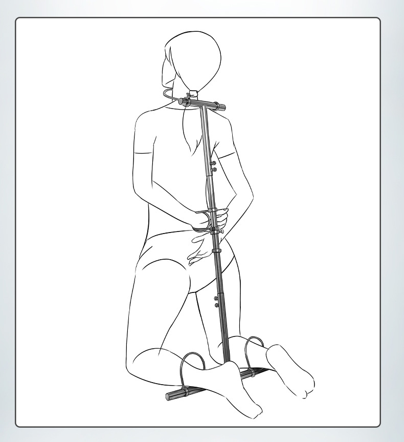 sm金属强制束缚刑具情趣性用品工具惩罚男奴女奴跪罚器调教代发