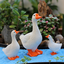 花园庭院装饰仿真鸭子摆件树脂动物雕塑景观工艺品户外鹅别墅田园