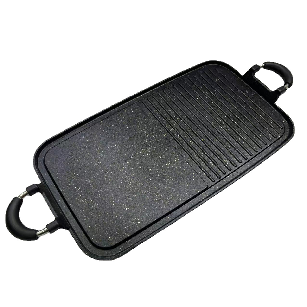 Rectangular Portable Non-Stick Pan Korean-Style Iron Plate Grilled Fish Barbecue Plate Outdoor Outdoor Portable Gas Stove Barbecue Plate