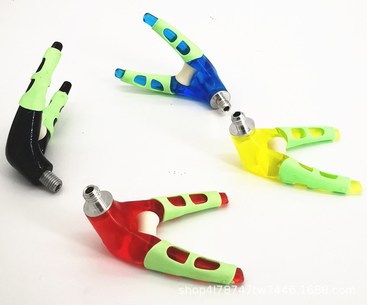 支架夜光夜用羊角头支架羊角可拆卸夜钓前叉支架配件垂钓装备红色