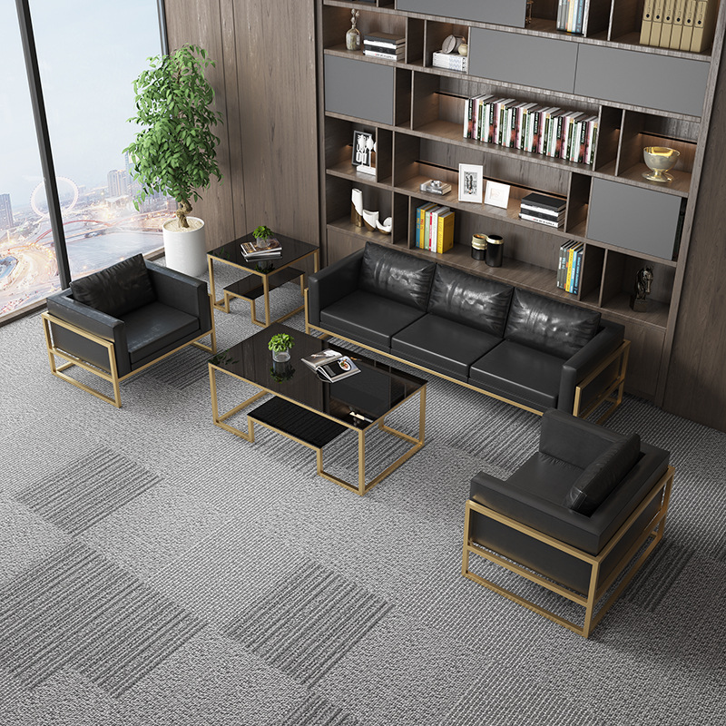 会客区办公沙发办公室简约现代4s店客户休息区休闲大厅洽谈接待室
