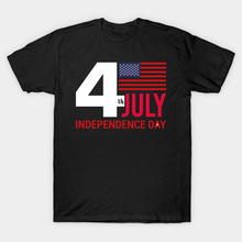 2023新款T恤一件代发印美国独立日字母印花休闲欧美短袖T恤独立站