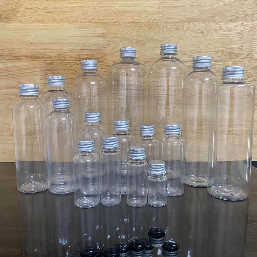 PET液体分装瓶铝盖10ml 20ml 50ml 100ml毫升透明小口细长塑料瓶