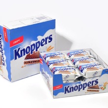 德国进口knoppers威化饼干五层牛奶榛子巧克力夹心饼干600g*6盒