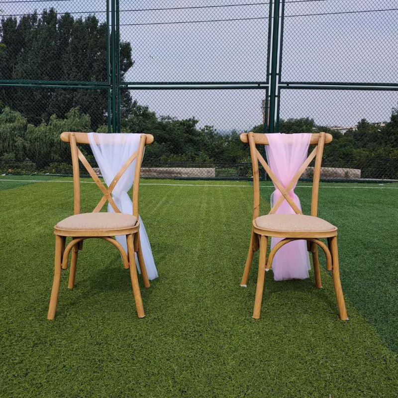 户外坪婚礼椅子交叉背椅子酒店婚庆道具酒店竹节椅室外婚庆凳子