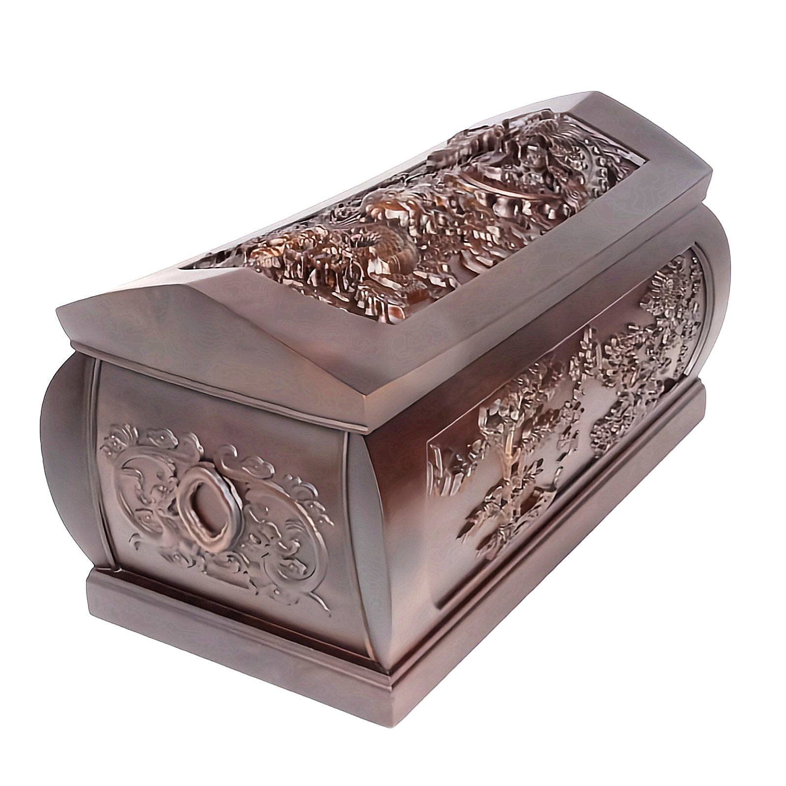 骨灰盒殡葬用品红木黑檀木骨灰盒下葬迁坟用寿盒小棺材男女款可用