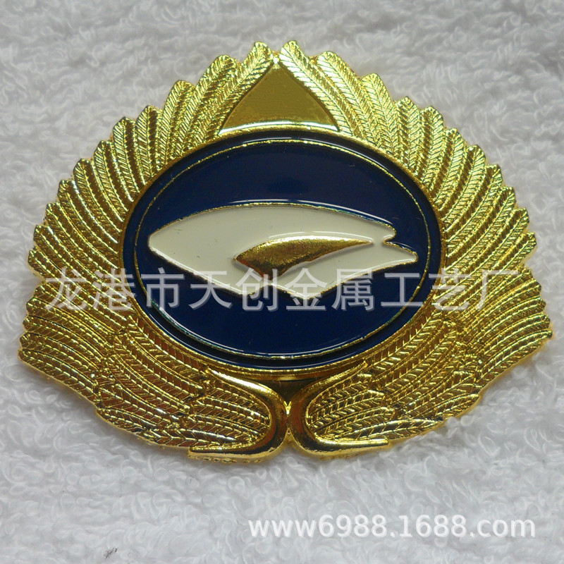 工厂定制金属领花 定做高速部门养路队员工制服配件肩章 臂章帽徽
