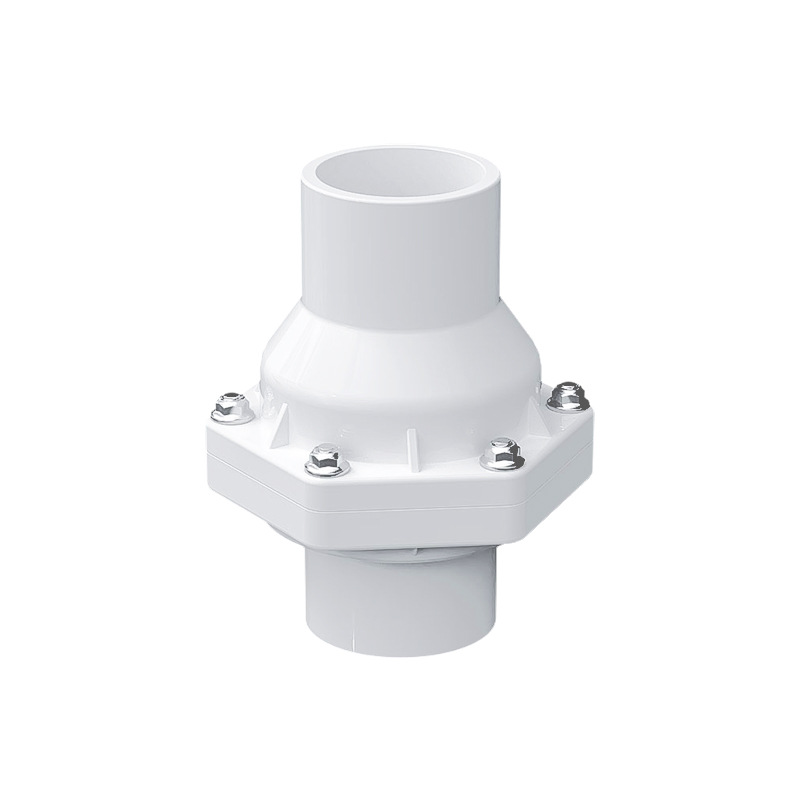 pvc止回阀逆止阀翻板式白色排水管管件塑料下水管1寸25 32 40mm50