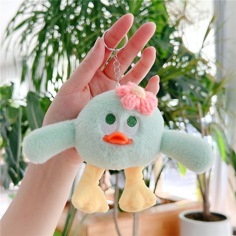 Internet Celebrity Cute Big Eye Monster Plush Toy Doll Chicken Pendant Cartoon Bird Bag Pendant Key Ring Baby