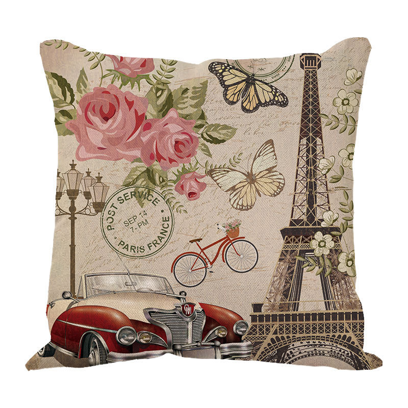 New Linen Christmas Pillow Linen Cushion Pillow Cover Pillow Cross-Border Pillow Car Cushion Sofa Pillow Cases Pillow Cover