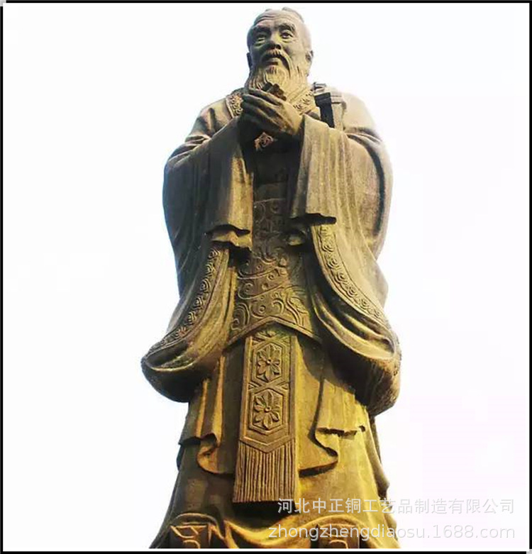 校园孔子行教像铜雕 孔子周游列国雕塑 销售孔子铜像制作厂家