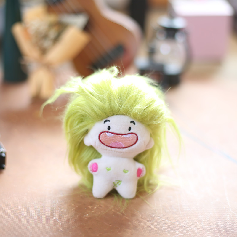 Internet Celebrity Cute Funny Missing Teeth Small Pendant Plush Toy Doll Cotton Doll Bag Pendant Key Ring