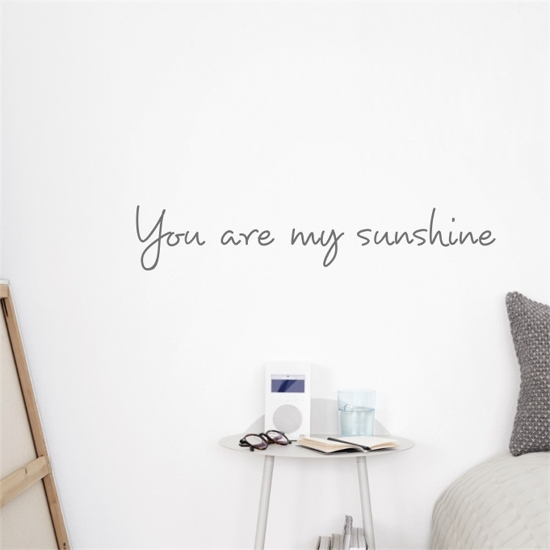 you are my sunshine英文墙贴你是我的阳光北欧ins精雕贴纸