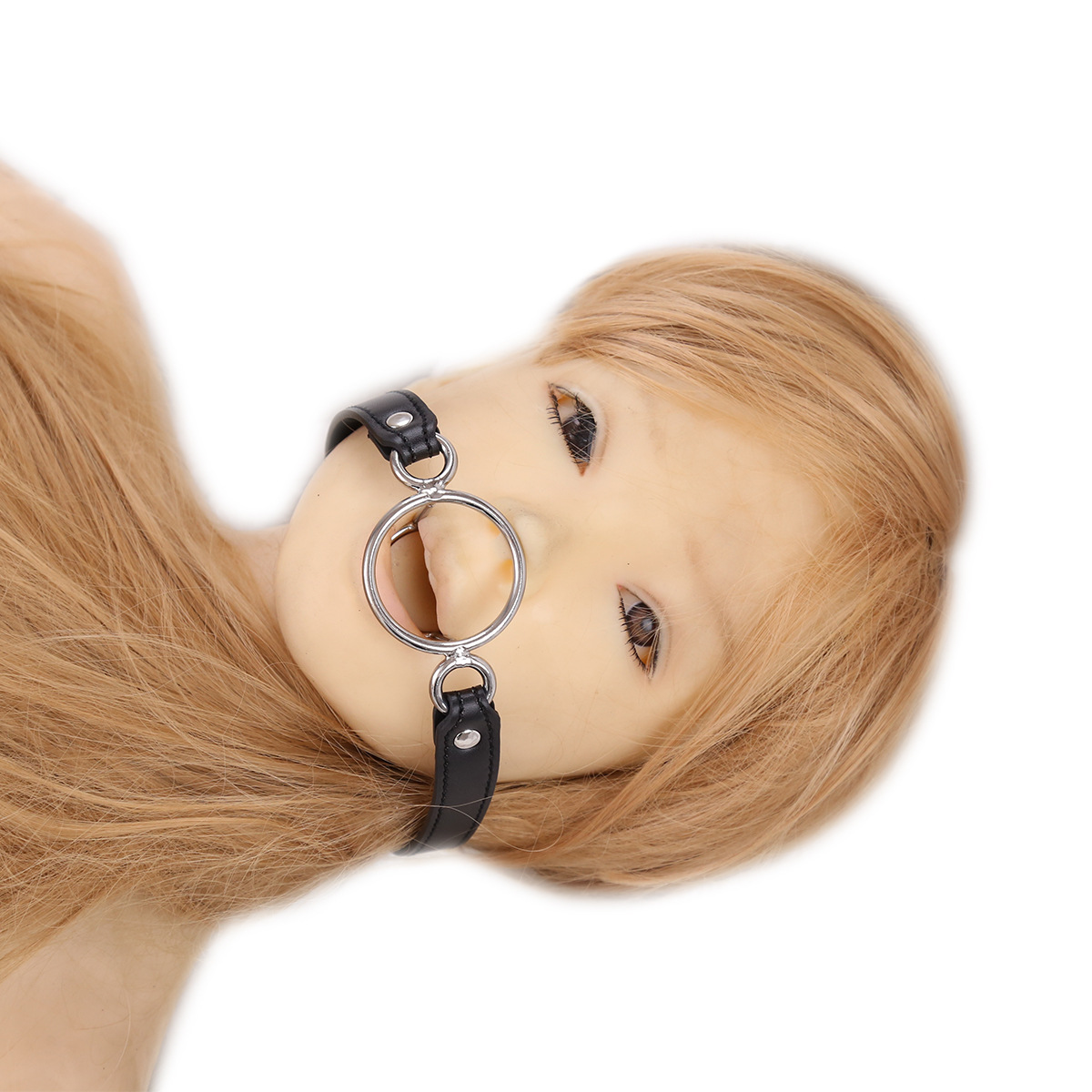 另类强制铁环口塞球口枷 深喉夫妻成人情趣用品调教双环女用器具