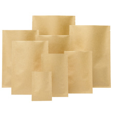 厂家牛皮纸袋子复合三边封内镀铝箔包装袋机封平底平口食品袋批发