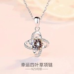 跨境时尚s925纯银项链柔美天使吊坠潮流时尚高级设计感