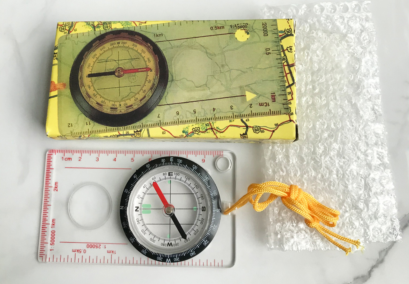 mc45-5h 透明亚克力地图测绘指南针,地图测绘指南针,礼品指南针