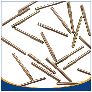 厂家供应铜镀镍开口冷压接线端子圆头带槽口理疗器械接线铜插针