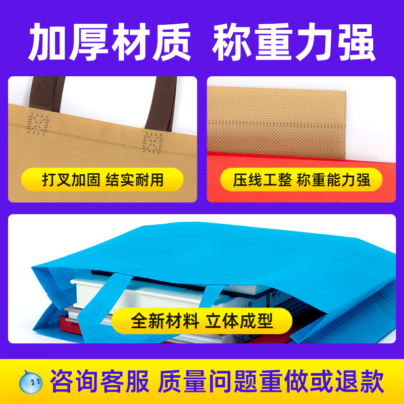 Non-Woven Bag Customized Wholesale Environmental Protection Shopping Bag Customized Advertising Gift Packaging Tote Bag Customized