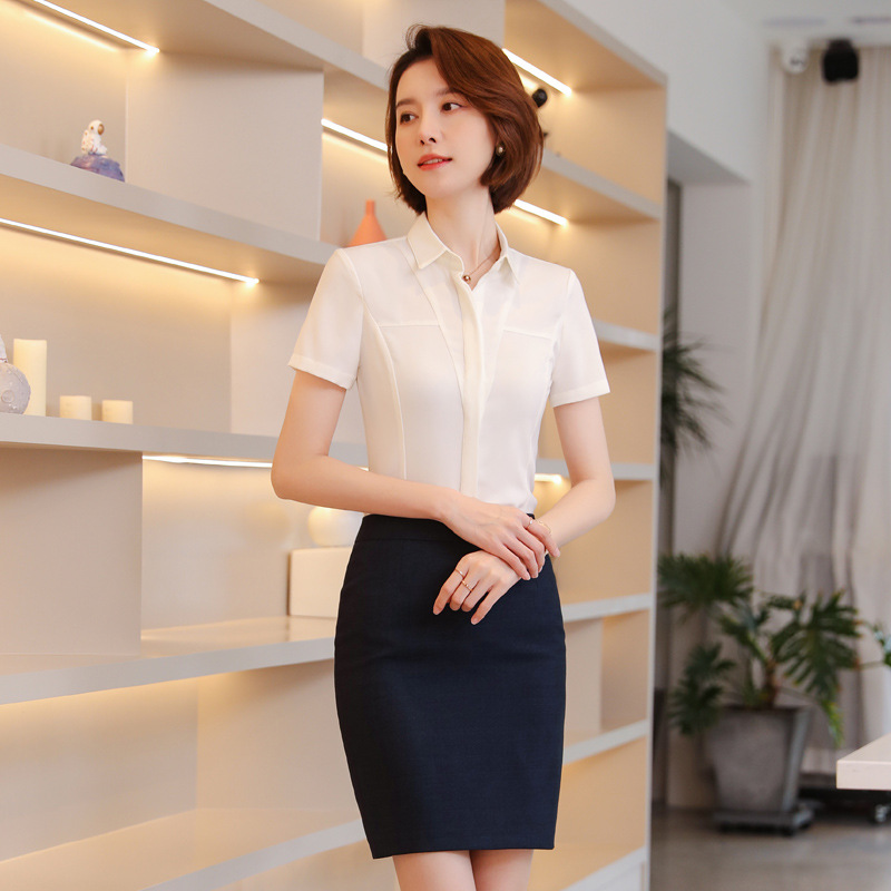 银行上班职业装套装裙 秋季款短款商务两件套 可定制女式时尚套装
