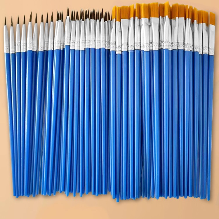 平头笔刷勾线笔数字油画笔水彩水粉尼龙排笔丙烯笔美术颜料勾边笔