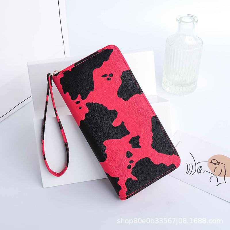 Cows Pattern Clutch New Women Bags2021 Foreign Trade Tri-Fold Bag Wholesale Korean Style Clutch Purse Women