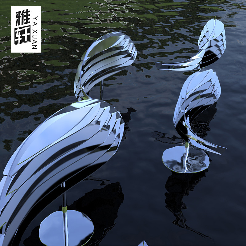 不锈钢户外装饰小鱼群摆件花园林流水别墅景观水池艺术品落地雕塑