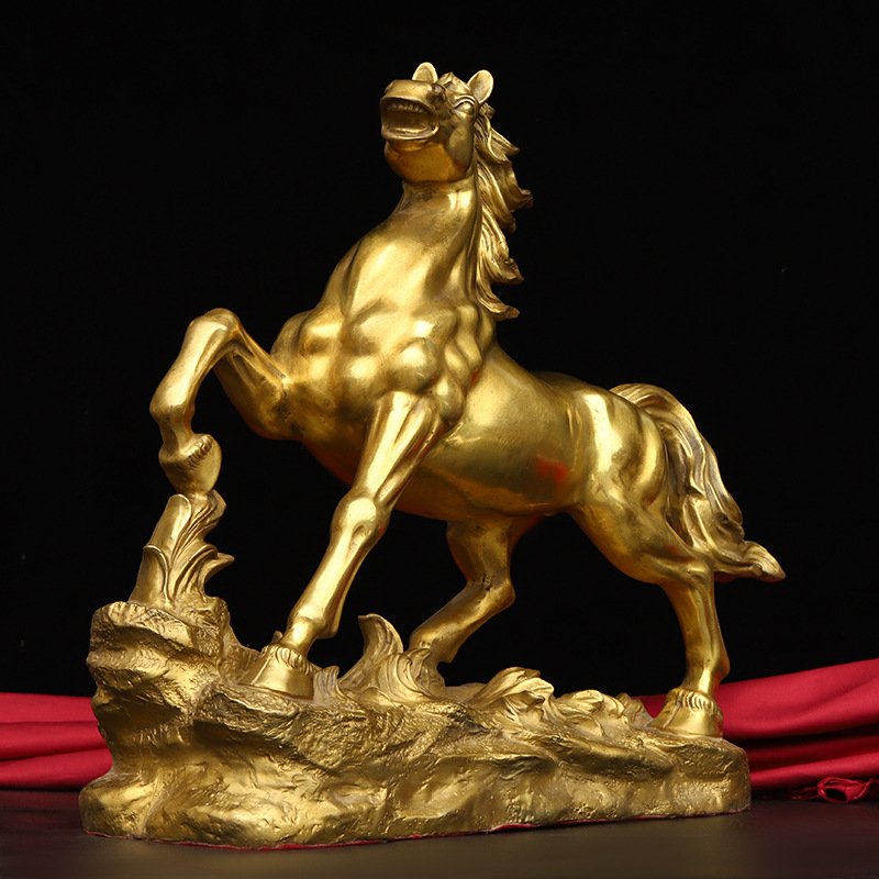 铜马摆件纯铜马到成功生肖马铜奔马大号马家居玄关办公室开业礼品