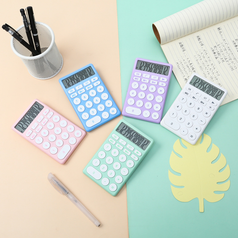 Wholesale Cute Mini Handheld Calculator Macaron Good-looking Student Color Portable Large Screen Computer
