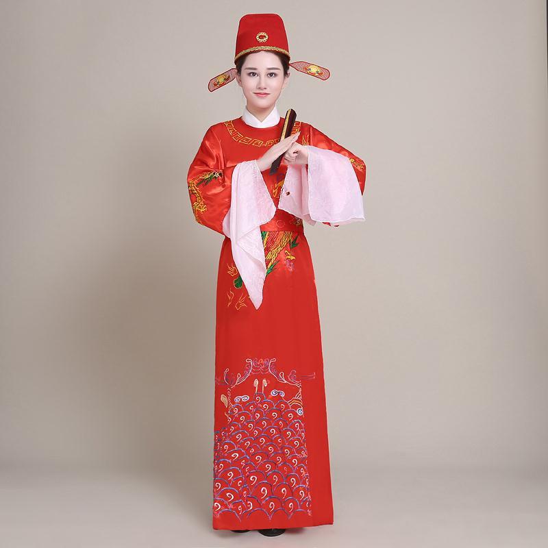 古装戏曲状元服水袖戏剧黄梅戏舞台服戏服儿童女驸马演出服表演服
