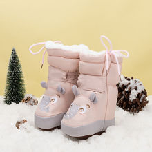 冬季加绒加厚婴儿鞋包棉裤宝宝棉鞋3-6-12月软底高帮不掉鞋步前鞋