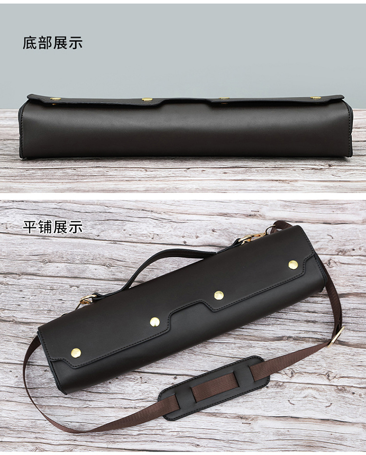 长笛箱包16孔17孔皮面长笛袋乐器实木红长笛盒轻便时尚高贵品质