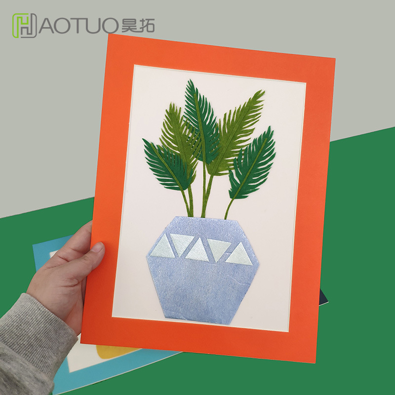 无膜低价彩色简易纸相框卡纸画框8k4开a3裱儿童画 证书框美术作品