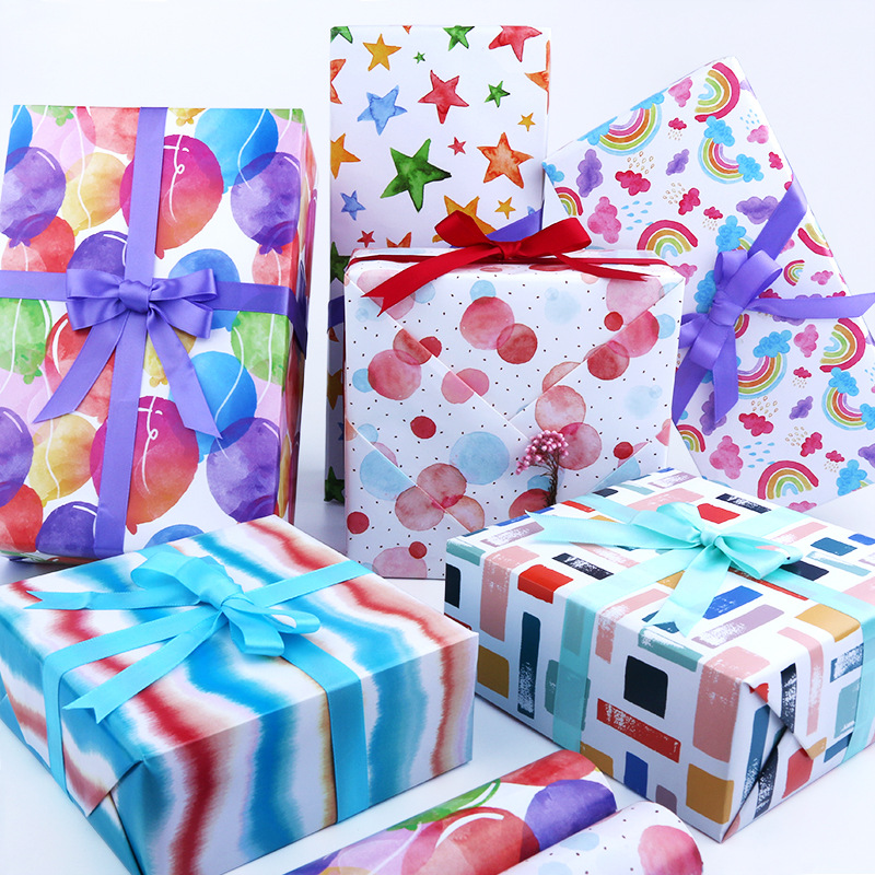 五角星礼品包装纸