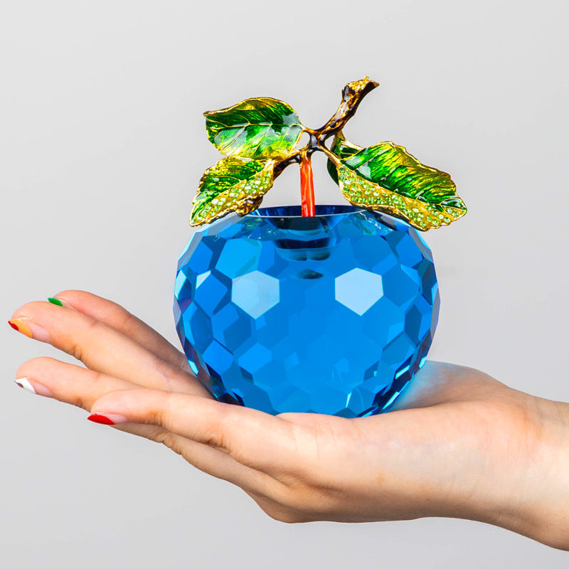 创意礼品水晶苹果摆件 圣诞节礼品 生日礼物情人节平安夜礼品k9