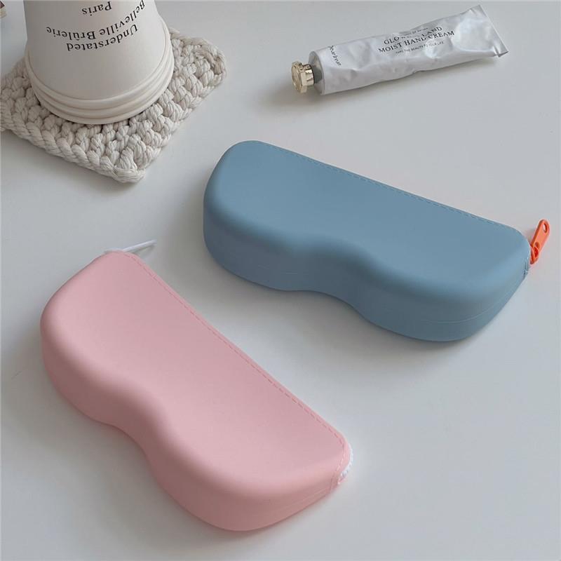 Silicone Spectacle Case! Niche Texture Anti-Friction Glasses Storage Bag Waterproof Environmental Protection and Dustproof Sunglasses Case