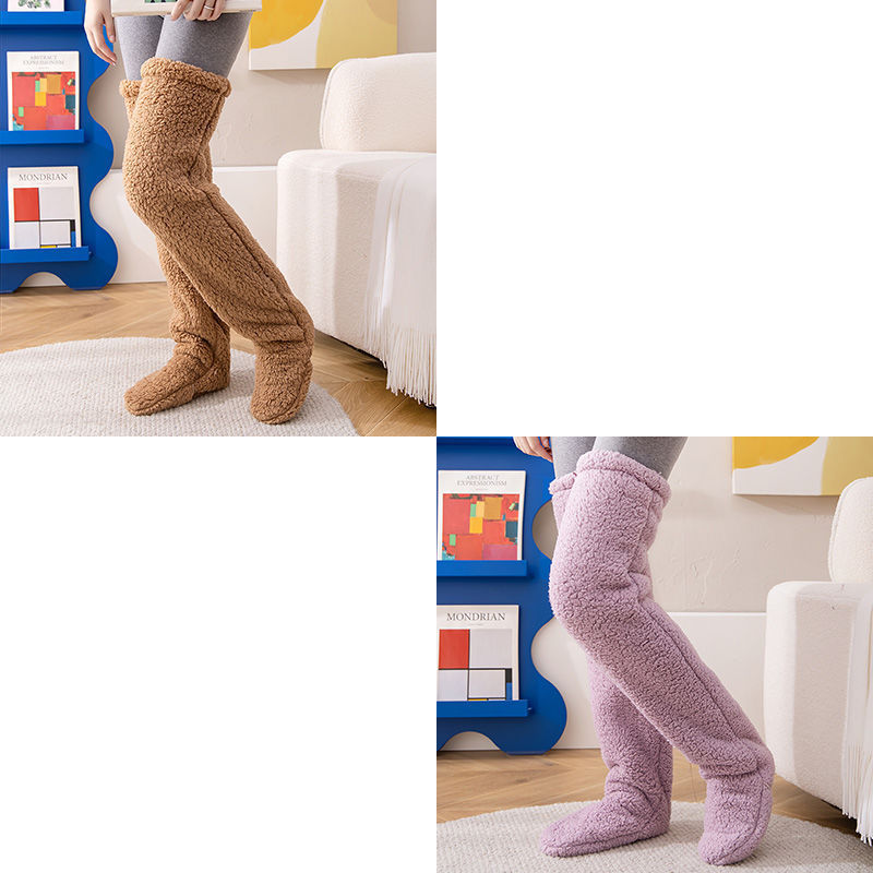 Knee Socks Warm Feet Bed Sleeping Stockings Women's Spring and Autumn Anti-Slip High-Top Cotton Socks Autumn and Winter Stockings