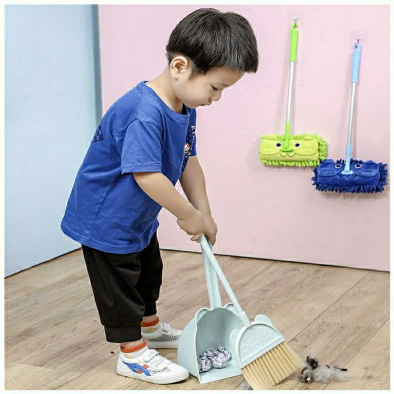 儿童扫把套装小迷你簸箕幼儿玩具学习扫地工具家用软毛扫笤帚