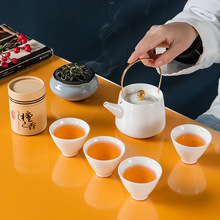 白瓷旅行茶具一壶四杯香道国潮茶具套装伴手礼高端礼盒礼品茶具