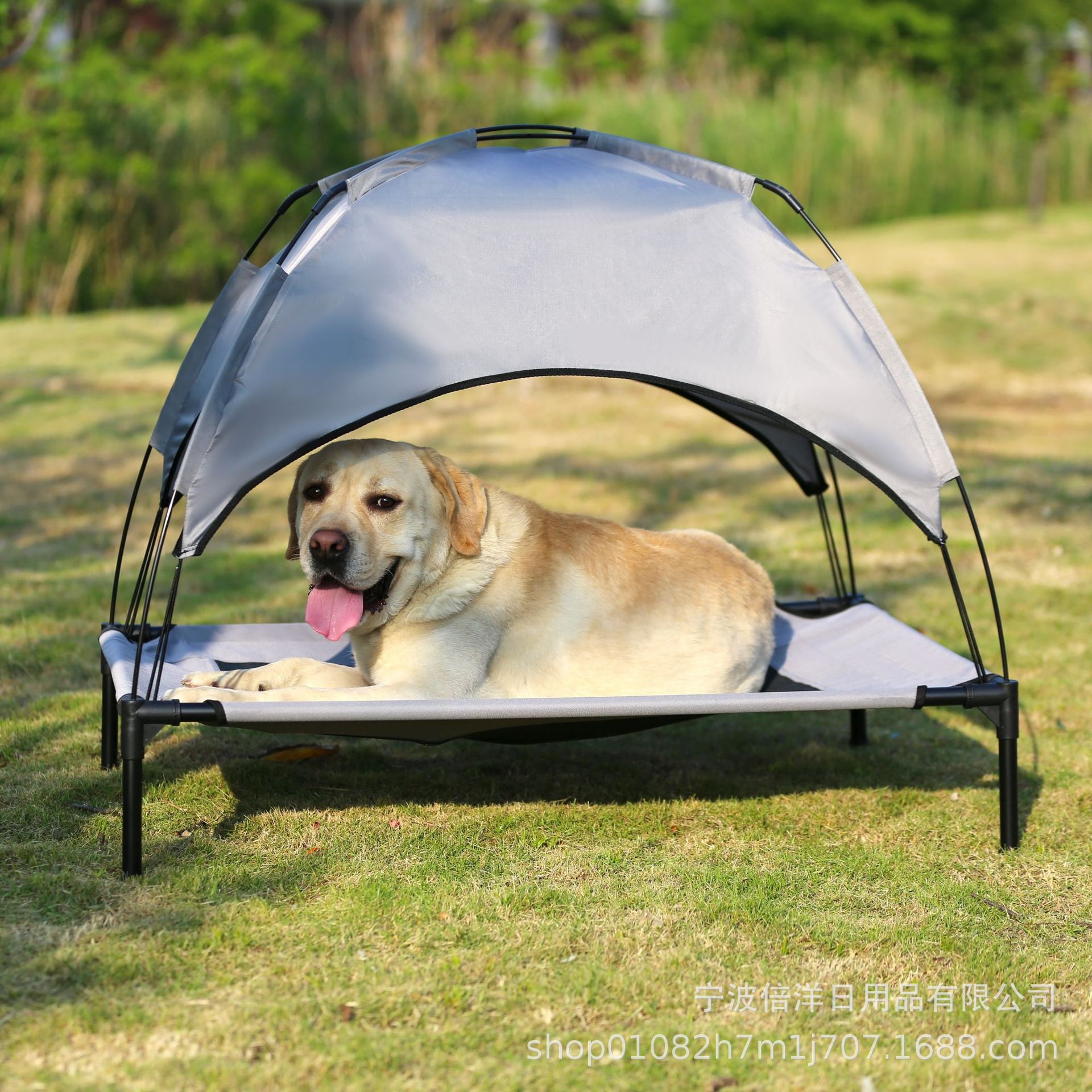 Source Factory Outdoor Foldable Mesh Iron Frame Pet Supplies Tent Dog Pet Camp Bed
