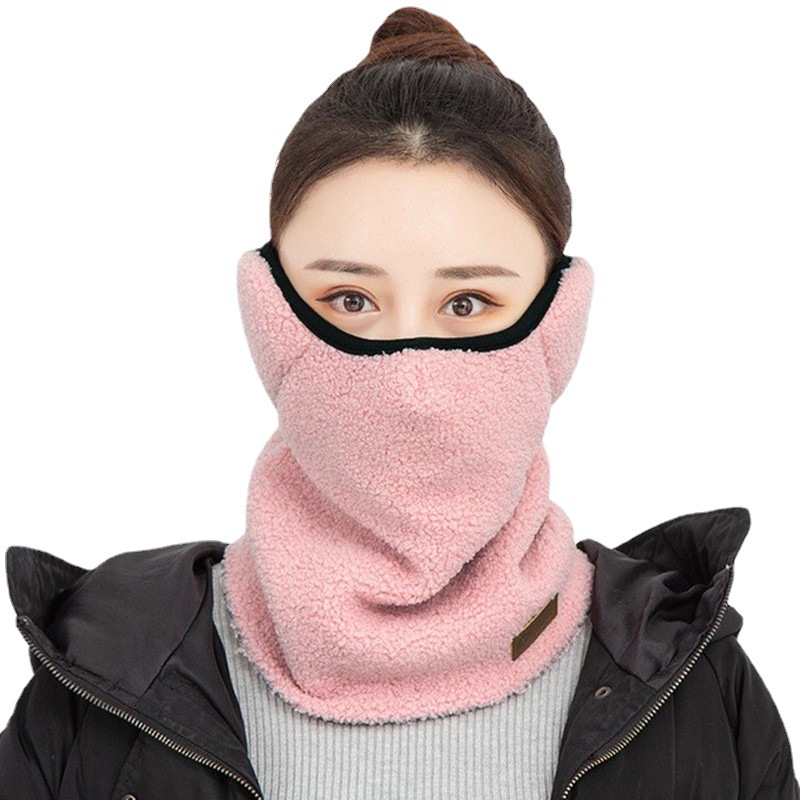 New Wind and Dust Proof Mask Women's Fleece-Lined Warm Ear Protection Face Scarf Winter Ski Electric Car Cold-Proof Cycling Mask