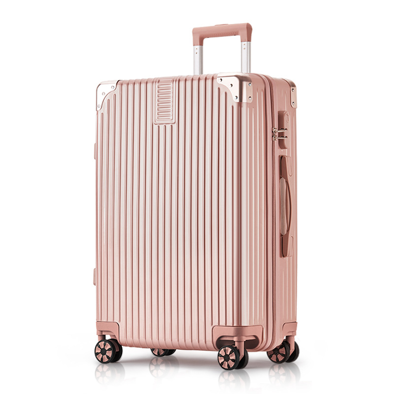 Luggage Luggage Aluminum Frame 20 Trolley Case Universal Wheel 24 Unisex Student 26 Boarding Password Leather Suitcase 28-Inch