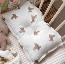 跨境ins风泰迪熊枕头 宝宝四季通用婴儿枕头 防偏头透气定型枕
