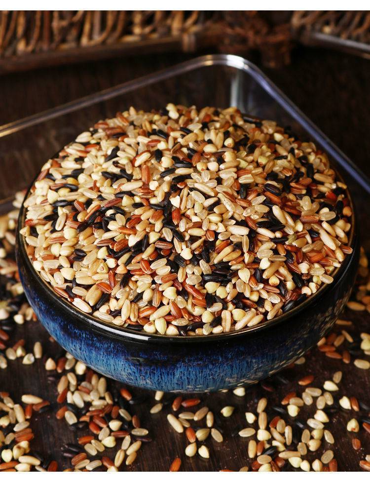 五色米新米东北五谷杂粮红米黑米米饭粗粮健身胚芽米脂减450g